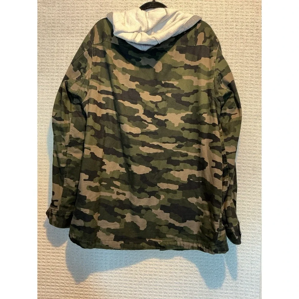 Duluth Trading Men's Fire Hose Camo Limber Jac Hooded Jacket LARGE TALL 89326